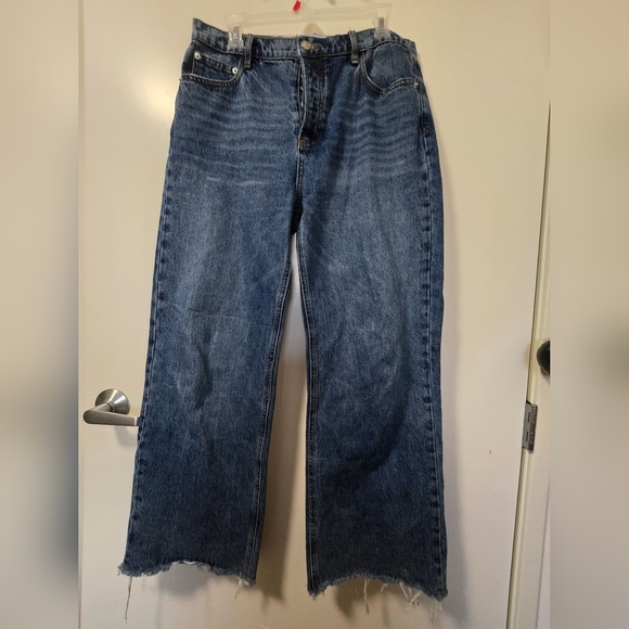 Princess Polly Denim - Princess Polly Blue Relaxed Jeans with Lived-In Look